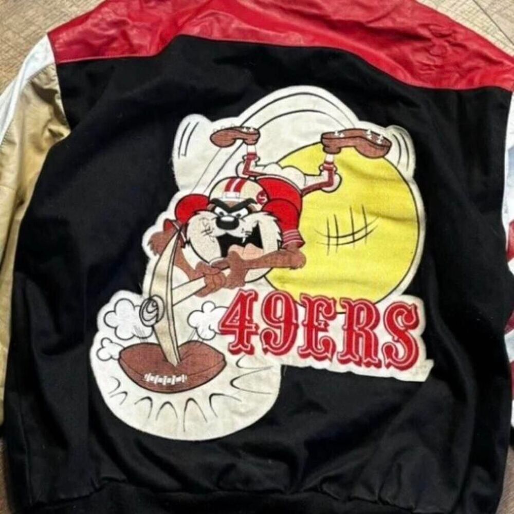 vintage nfl san francisco 49ers tax looney tunes jeff hamilton
